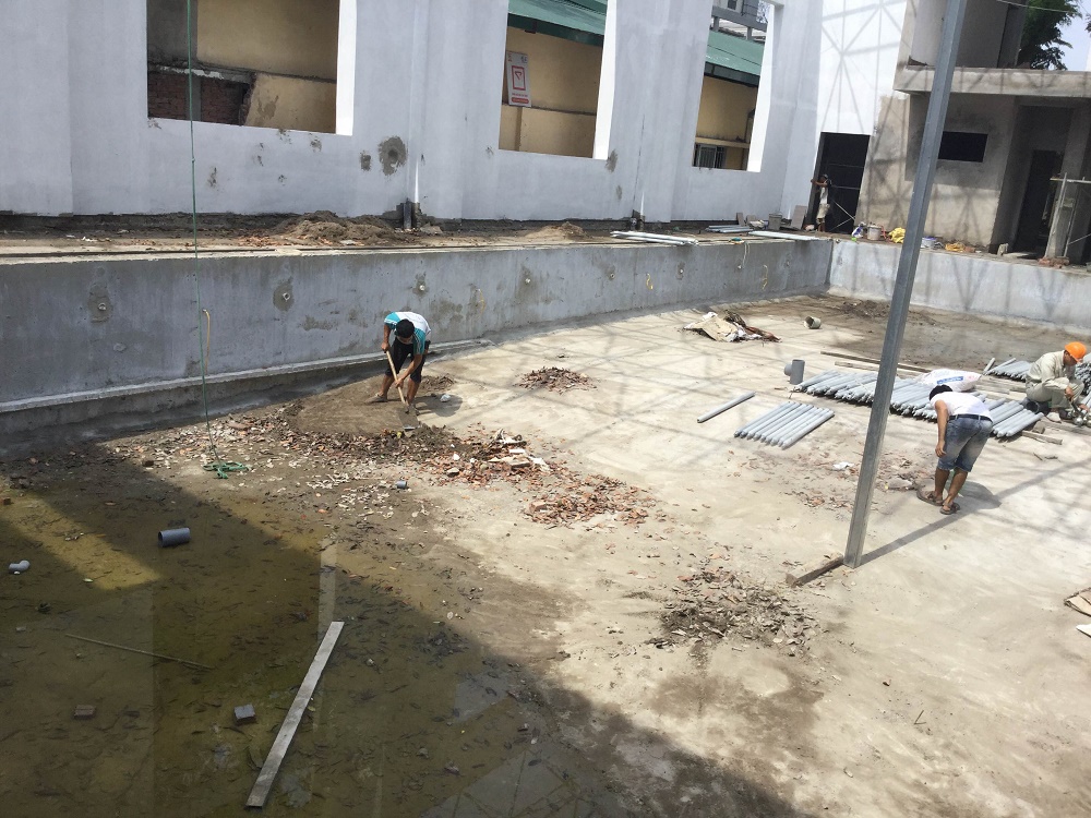 Chống thấm sàn mái nhà máy Jasan – Hải Phòng
